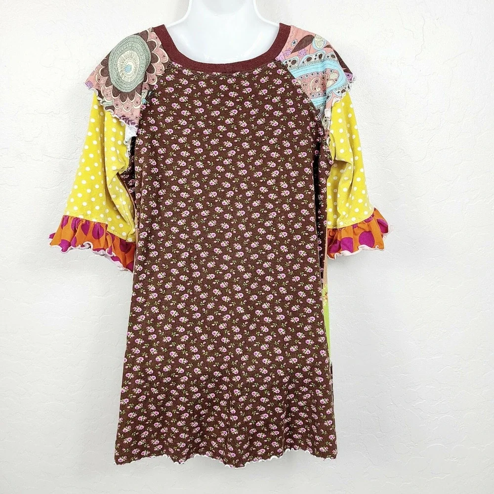 Vintage Key West Kids Disney Dress‎ No Size Mickey & Friends Thanksgiving Scene